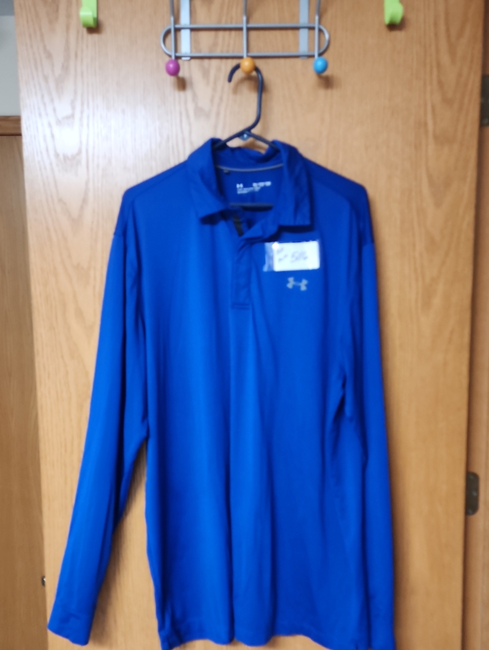Under Armour Long-Sleeve Performance Polo - Bright Blue 2xl tall number 5116